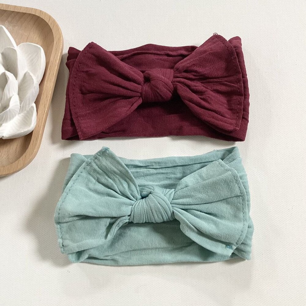 Burgundy Aqua Headband Bundle